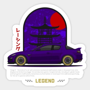 Tuner Purple RX8 JDM Sticker